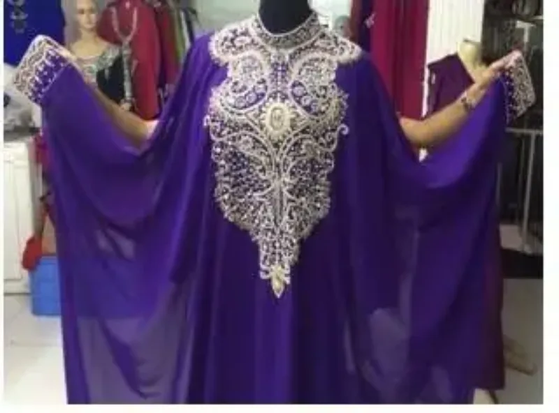 Picture of Multi Color Georgette Kaftan Dress for Women - Look 8340