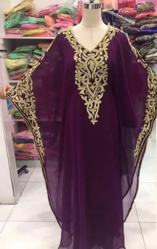 Picture of Radhe Designer Multicolor Georgette Kaftan Dress for Women - F1654