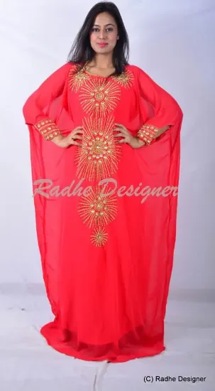 Picture of jalabiya for women kaftan abaya fancy georgette wedding