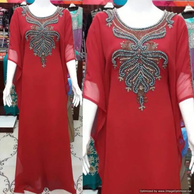 Picture of Radhe Designer Multicolor Georgette Kaftan Dress for Women - F2319