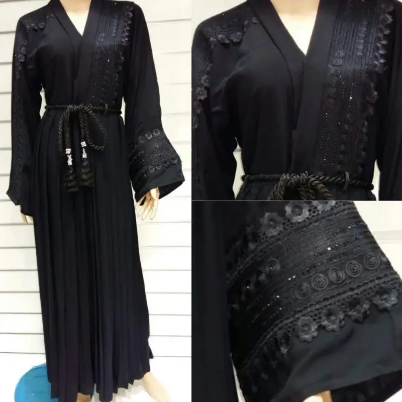 Picture of Radhe Designer Black Georgette Kaftan Dress for Women - F2734