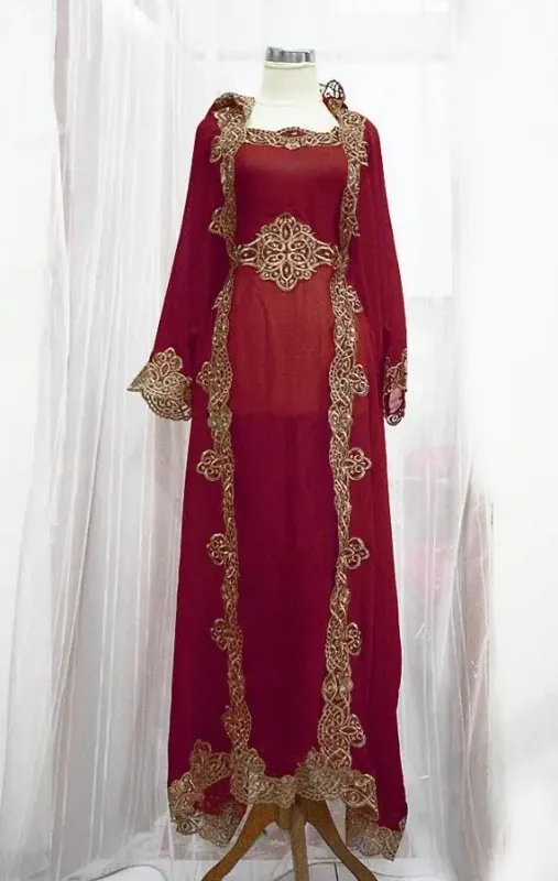 Picture of Radhe Designer Pink Cotton Kaftan Dress for Women - F5535