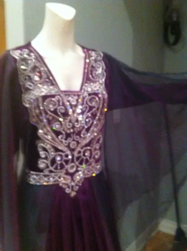 Picture of Radhe Designer Blue Georgette Kaftan Dress for Women - F5716