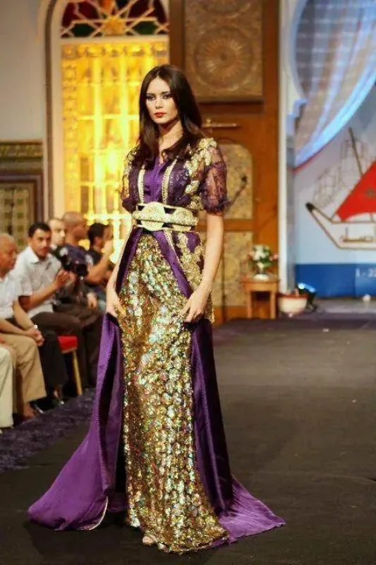 Picture of Multi Color Georgette Kaftan Dress for Women - Look 8421