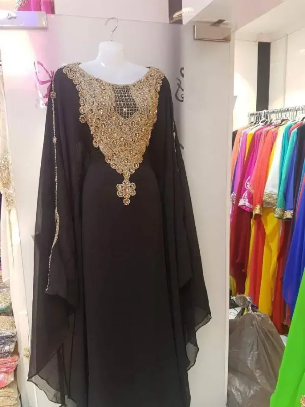 Picture of Multi Color Georgette Kaftan Dress for Women - Look 8423