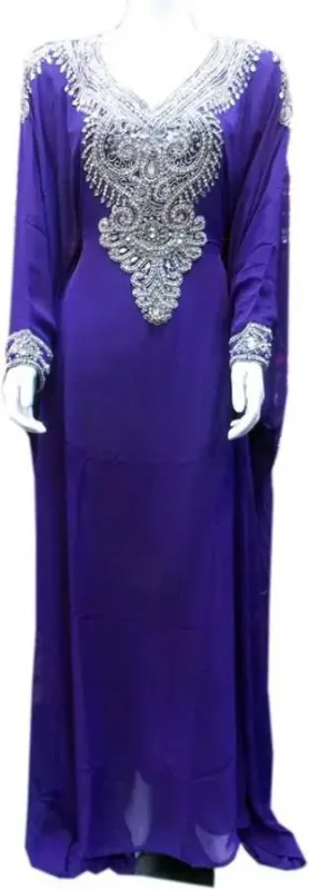 Picture of Radhe Designer Multicolor Georgette Kaftan Dress for Women - F10073