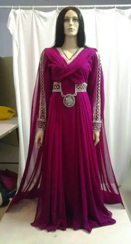 Picture of Radhe Designer Purple Georgette Kaftan Dress for Women - F5708