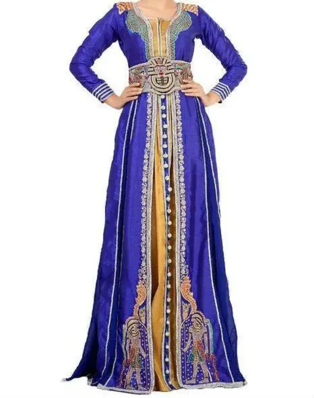 Picture of Black Georgette Kaftan Dress for Women - Look 8454