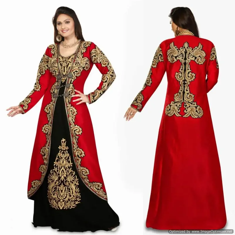 Picture of Multi Color Georgette Kaftan Dress for Women - Look 8459