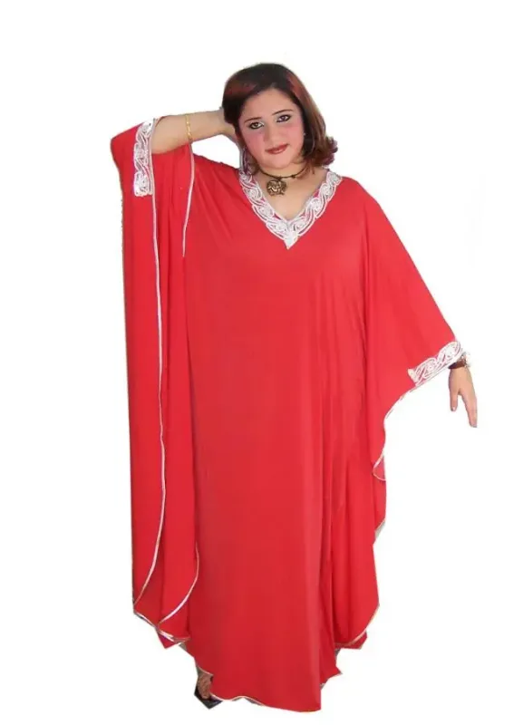 Picture of Pink Cotton Kaftan Dress for Women - Look 8464