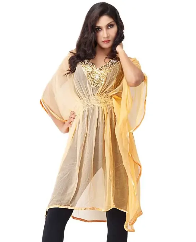 Picture of Multi Color Georgette Kaftan Dress for Women - Look 8467