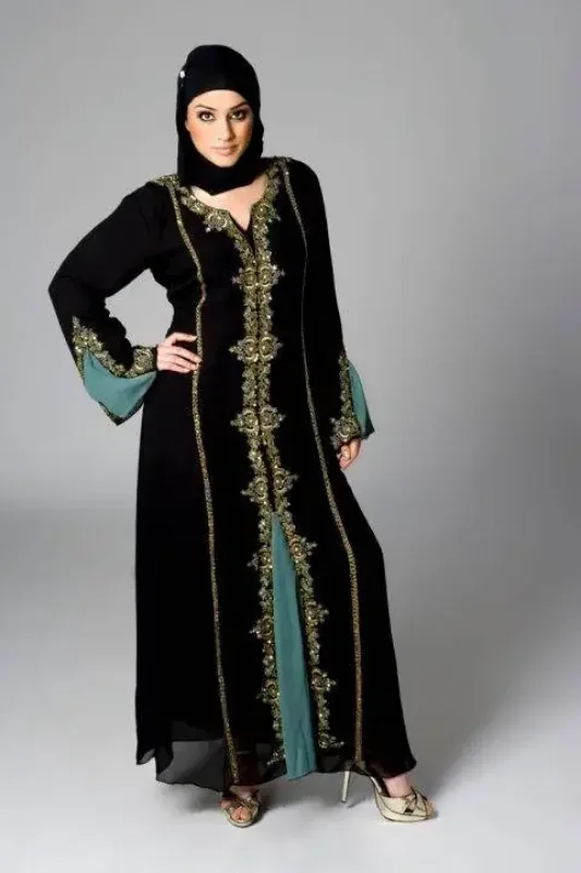 Picture of Multi Color Georgette Kaftan Dress for Women - Look 8477