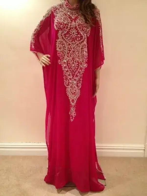 Picture of Multi Color Georgette Kaftan Dress for Women - Look 8482