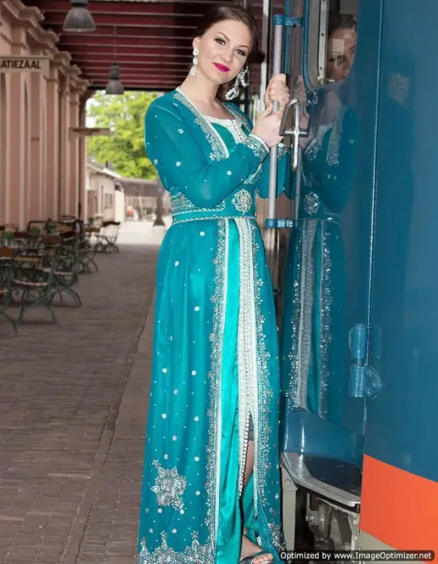 Picture of Radhe Designer Purple Georgette Kaftan Dress for Women - F5453
