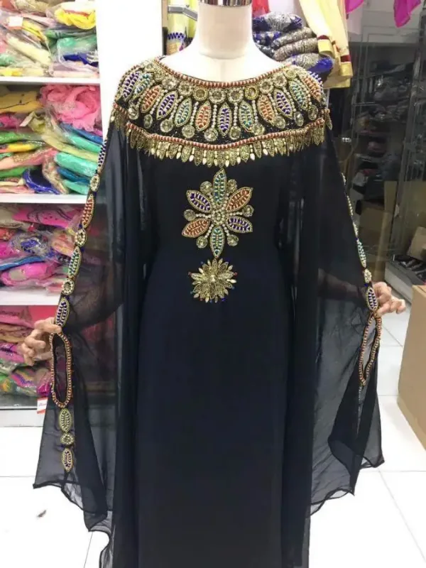 Picture of Radhe Designer Multicolor Georgette Kaftan Dress for Women - F5477