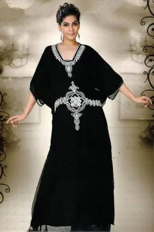 Picture of Radhe Designer Multicolor Georgette Kaftan Dress for Women - F5492