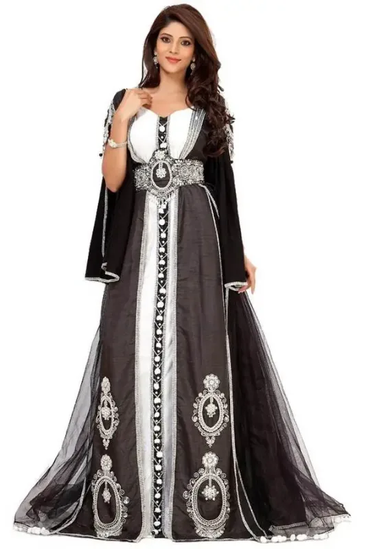Picture of Radhe Designer Multicolor Georgette Kaftan Dress for Women - F5506