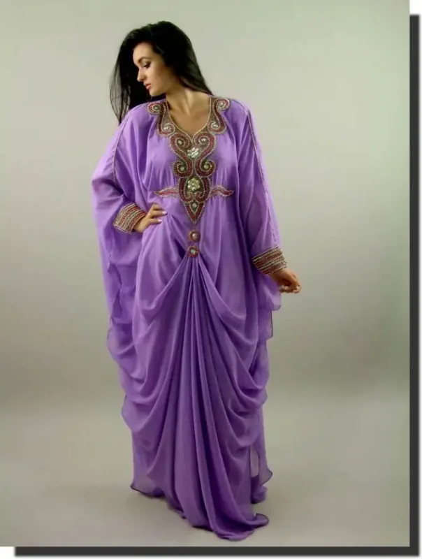 Picture of Radhe Designer Multicolor Georgette Kaftan Dress for Women - F5527