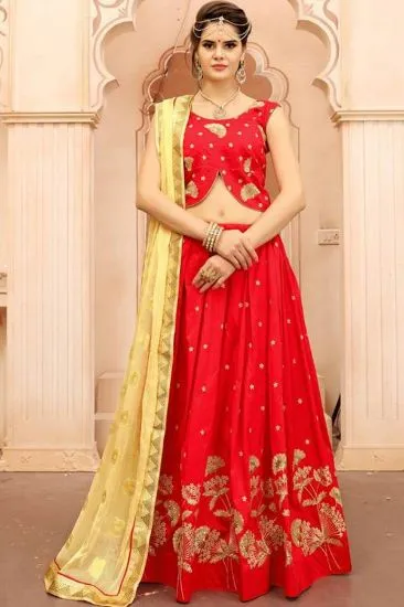 Picture of arkita trend setter lehenga choli style georgette sari,