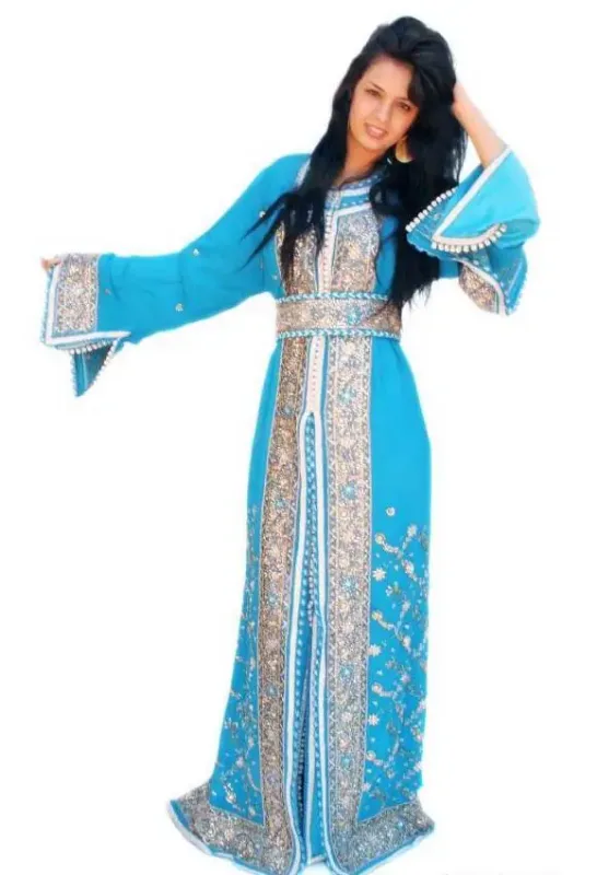 Picture of Radhe Designer Multicolor Georgette Kaftan Dress for Women - F5575