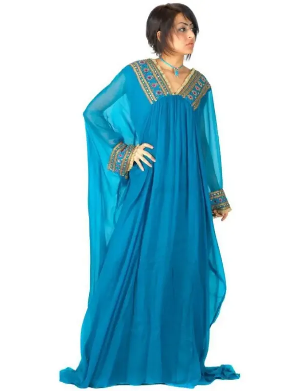 Picture of Radhe Designer Black Georgette Kaftan Dress for Women - F5587