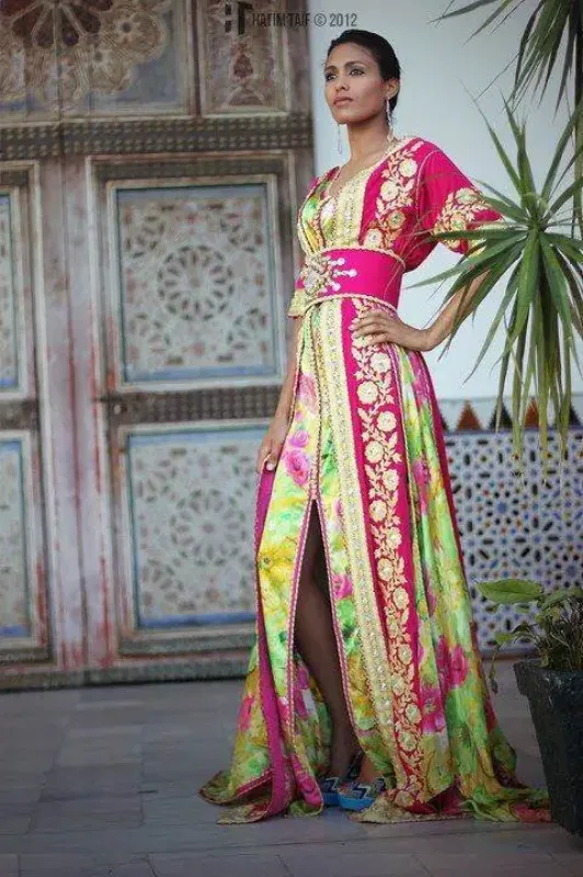 Picture of Radhe Designer Multicolor Georgette Kaftan Dress for Women - F5591