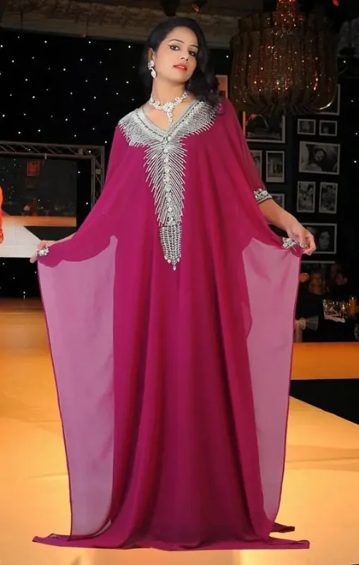 Picture of Radhe Designer Black Georgette Kaftan Dress for Women - F5598