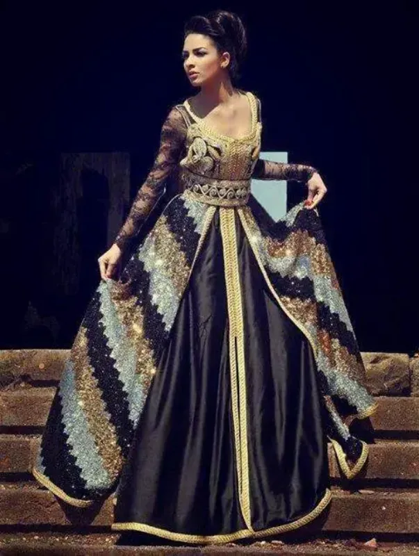 Picture of Radhe Designer Multicolor Georgette Kaftan Dress for Women - F5594