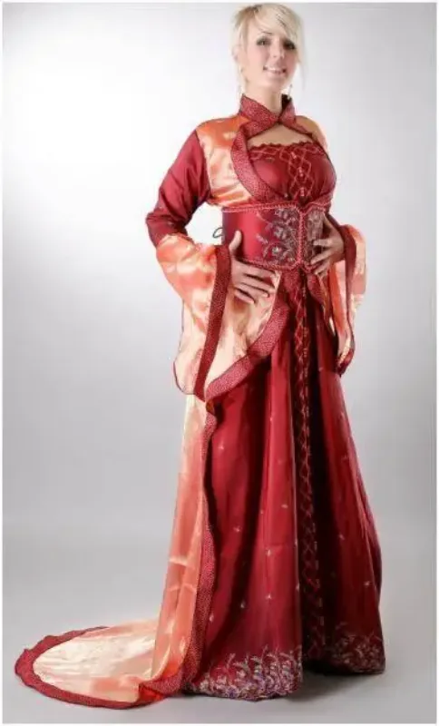 Picture of Radhe Designer White Georgette Kaftan Dress for Women - F5607