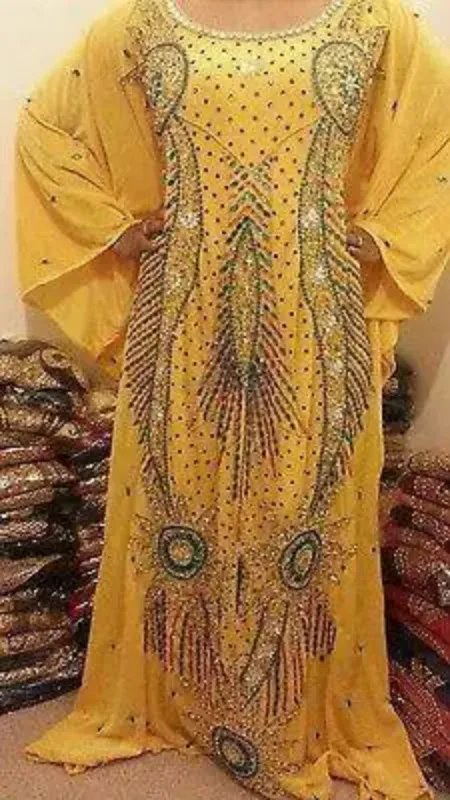 Picture of Radhe Designer Multicolor Georgette Kaftan Dress for Women - F5608