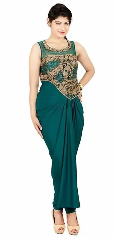 Picture of Radhe Designer Pink Cotton Kaftan Dress for Women - F5637