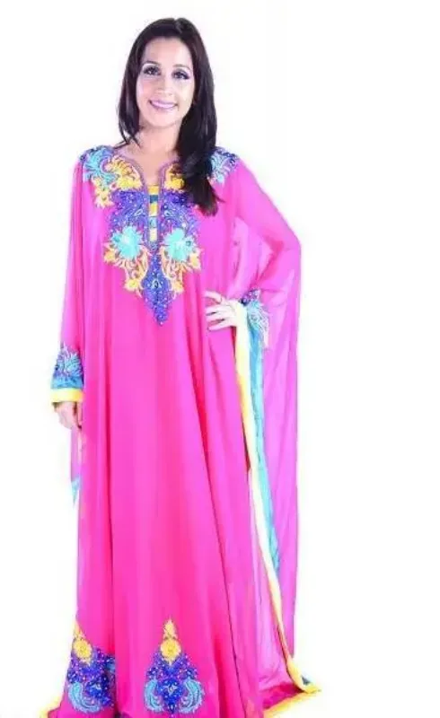 Picture of Radhe Designer Multicolor Georgette Kaftan Dress for Women - F5634