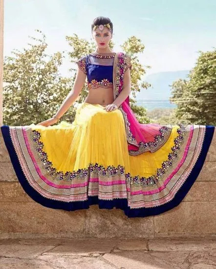 Picture of arpana trend setter lehenga choli style georgette sari 
