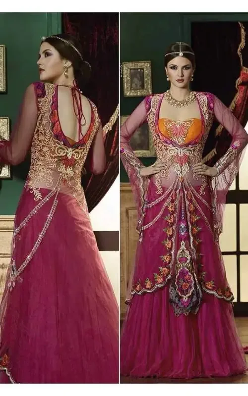 Picture of Radhe Designer Multicolor Georgette Kaftan Dress for Women - F5664