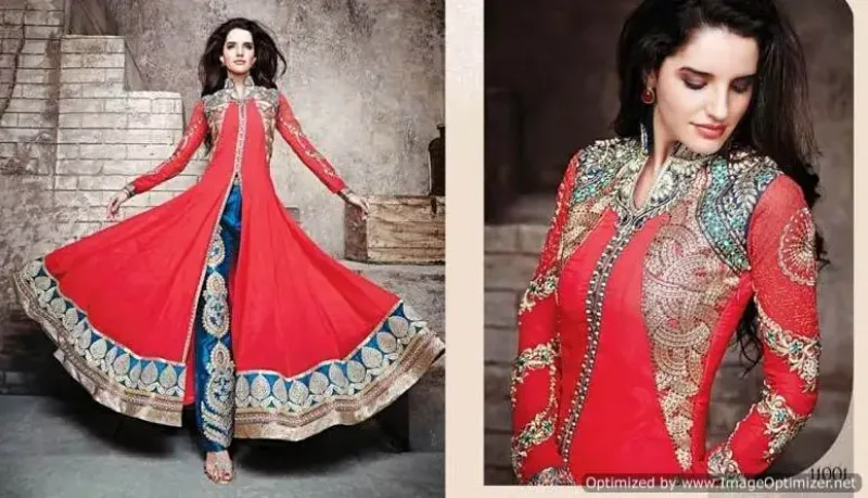 Picture of Radhe Designer Pink Cotton Kaftan Dress for Women - F5671