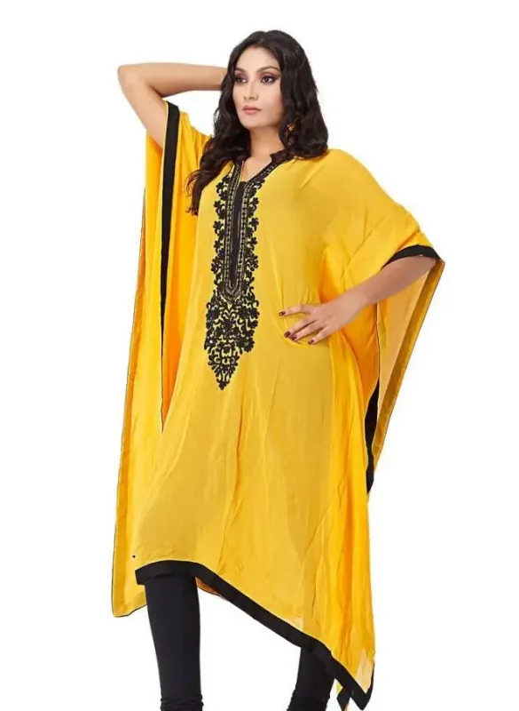 Picture of Radhe Designer Black Georgette Kaftan Dress for Women - F5672