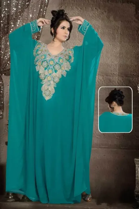 Picture of Radhe Designer Multicolor Georgette Kaftan Dress for Women - F5695