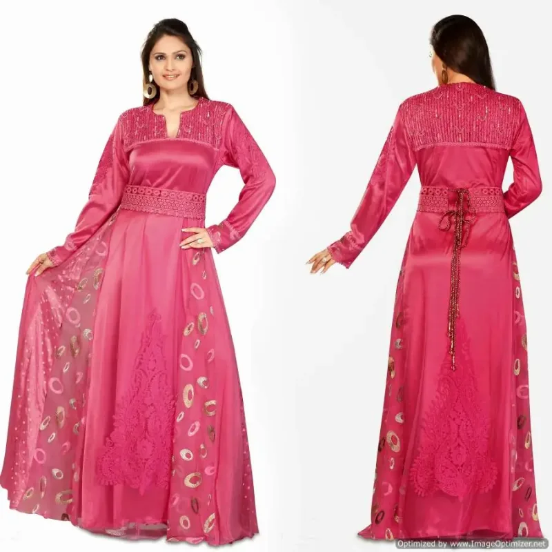 Picture of Multi Color Georgette Kaftan Dress for Women - Look 8717