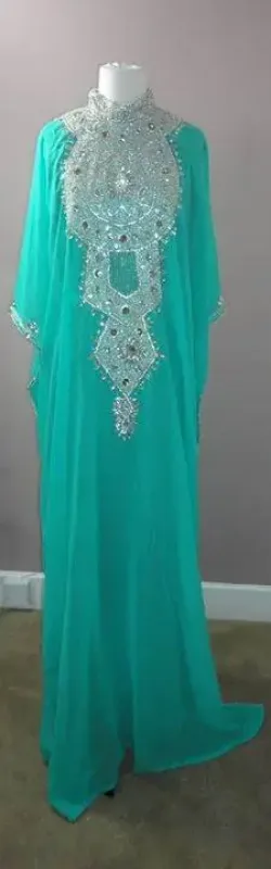 Picture of Black Georgette Kaftan Dress for Women - Look 8722
