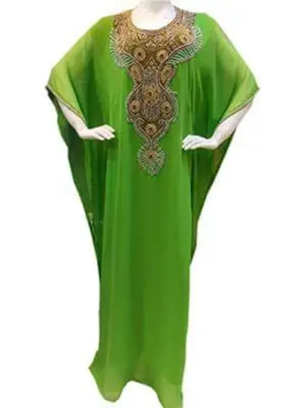 Picture of Black Georgette Kaftan Dress for Women - Look 8734