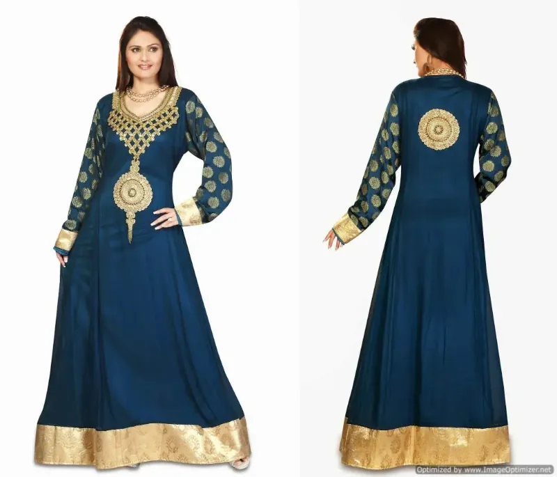 Picture of Black Georgette Kaftan Dress for Women - Look 8753