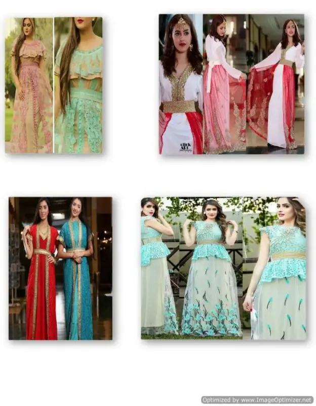 Picture of Black Georgette Kaftan Dress for Women - Look 8759