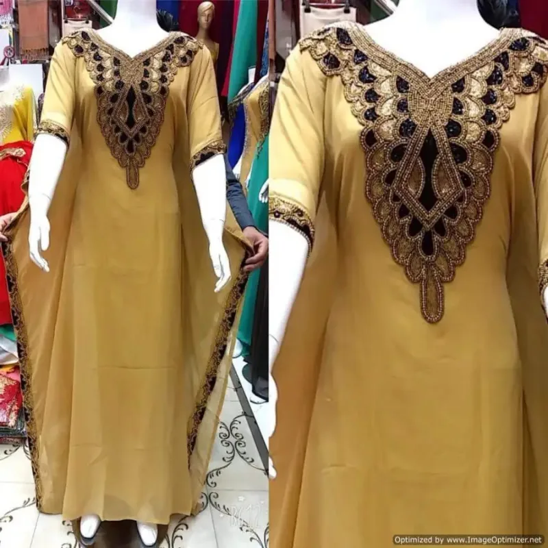 Picture of Radhe Designer Pink Cotton Kaftan Dress for Women - F2991