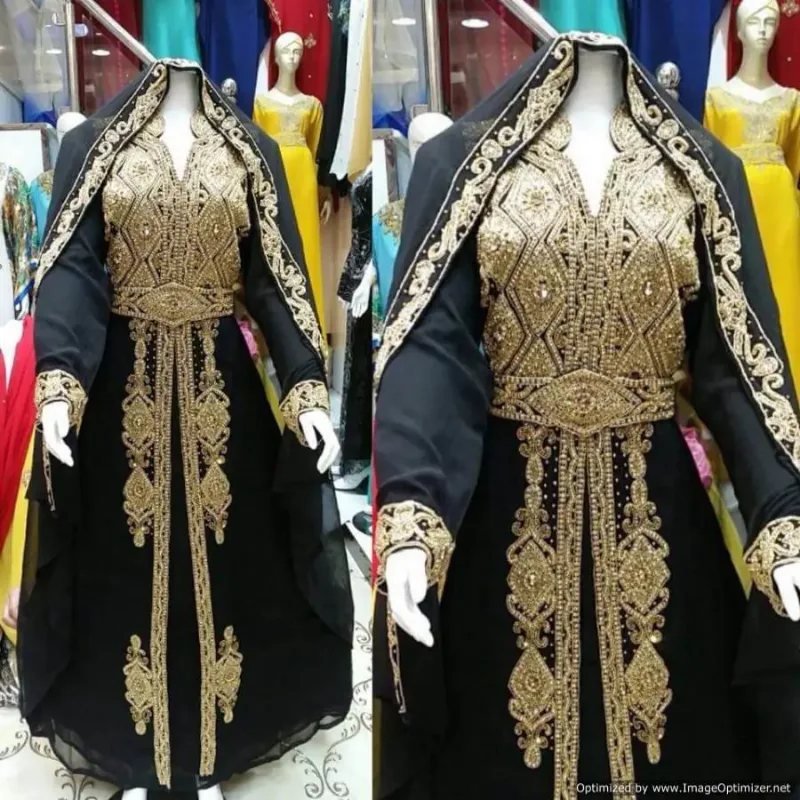 Picture of Radhe Designer Multicolor Georgette Kaftan Dress for Women - F2523