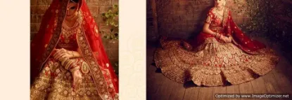 Picture of indian designer wedding lehenga choli maroon color lehe