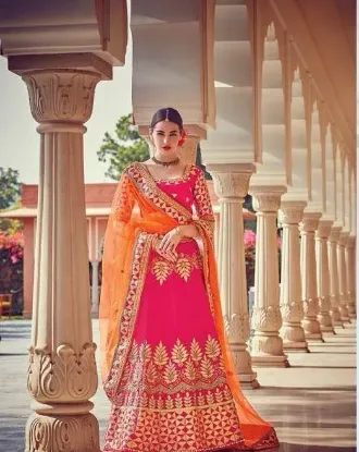 Picture of ethnic dress indian wedding reception hand work bridal 