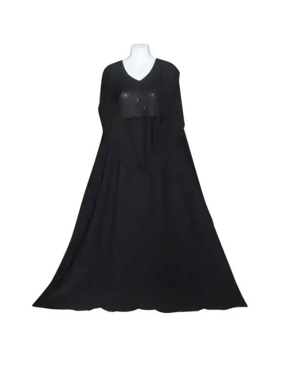 Picture of Radhe Designer Black Georgette Kaftan Dress for Women - F3983