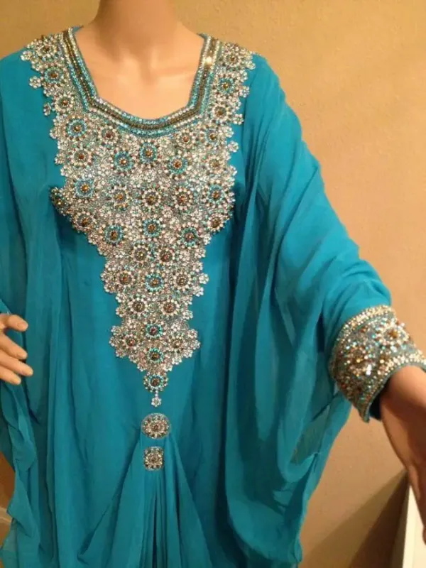 Picture of Radhe Designer Multicolor Georgette Kaftan Dress for Women - F7986