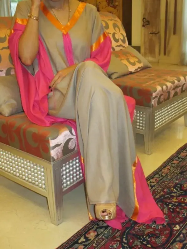 Picture of Radhe Designer Purple Georgette Kaftan Dress for Women - F7983