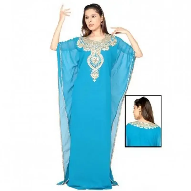 Picture of Radhe Designer Black Georgette Kaftan Dress for Women - F7981
